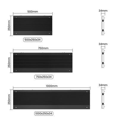 Écran LED en aluminium de 500x250/750x250/1000x250 mm - P1.56 P1.95 P2.5 P2.6 P2.9 P3.91 - Parfait pour la publicité intérieure et les expositions