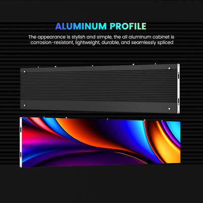 Écran LED en aluminium de 500x250/750x250/1000x250 mm - P1.56 P1.95 P2.5 P2.6 P2.9 P3.91 - Parfait pour la publicité intérieure et les expositions