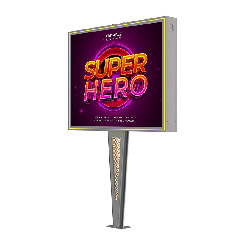 Conception haut de gamme personnalisée IP65 imperméable à l'eau p6 8000nits en acier écran publicitaire numérique panneau d'affichage extérieur LED